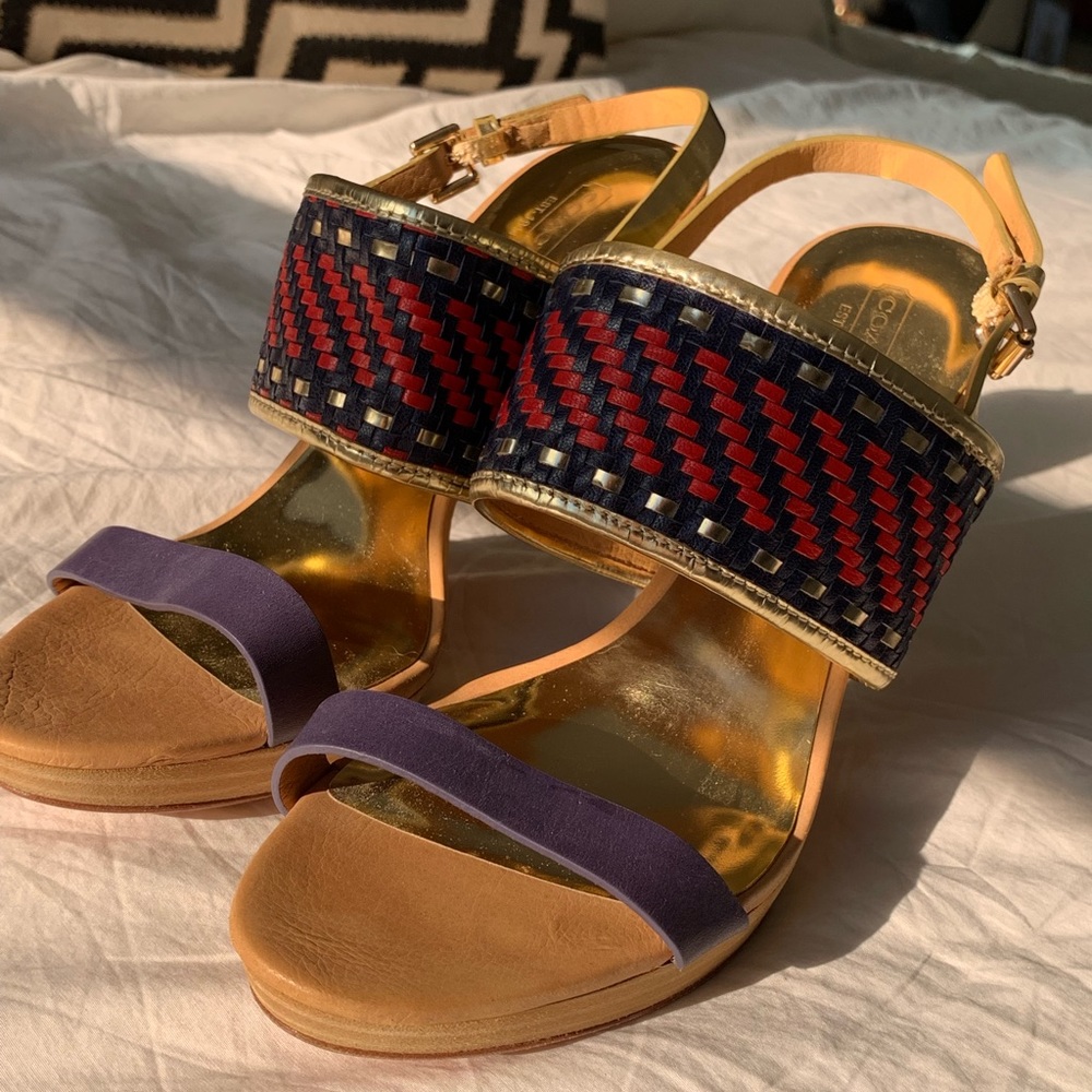 Stefi Coach heels sandal woven